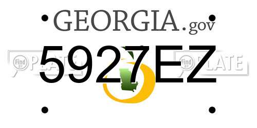 5927EZ Georgia License Plate