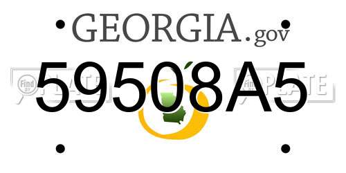59508A5 Georgia License Plate