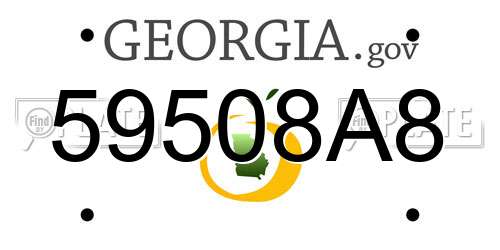 59508A8 Georgia License Plate