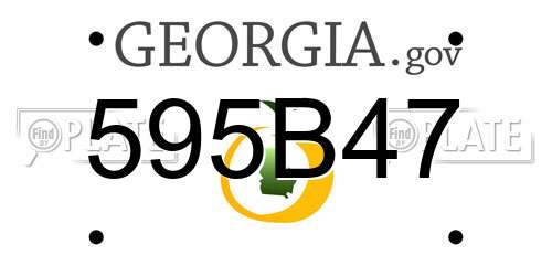 595B47 Georgia License Plate