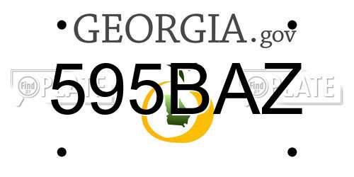 595BAZ Georgia License Plate