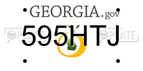 595HTJ Georgia License Plate