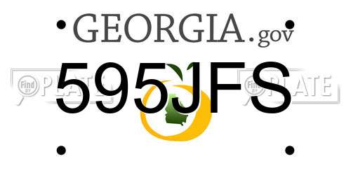595JFS Georgia License Plate