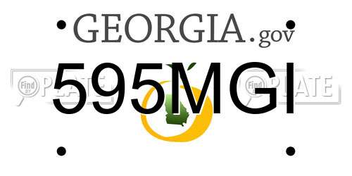 595MGI Georgia License Plate