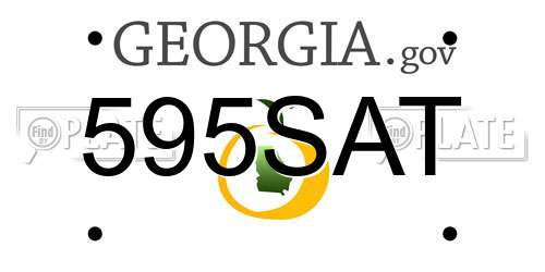 595SAT Georgia License Plate