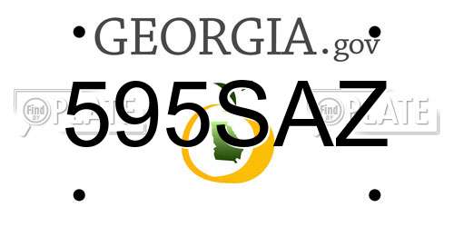 595SAZ Georgia License Plate