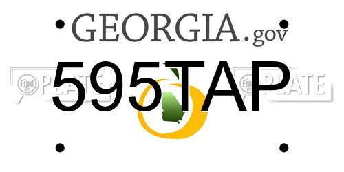595TAP Georgia License Plate