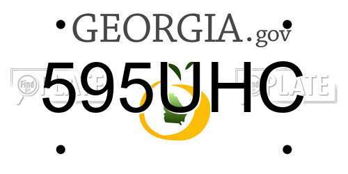 595UHC Georgia License Plate