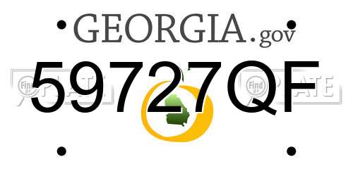 59727QF Georgia License Plate