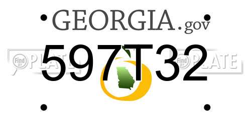 597T32 Georgia License Plate