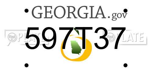 597T37 Georgia License Plate