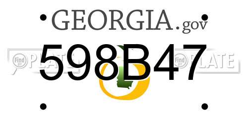 598B47 Georgia License Plate