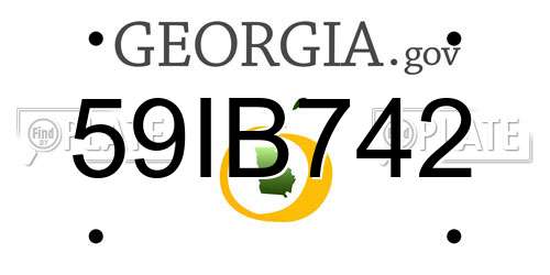 59IB742 Georgia License Plate