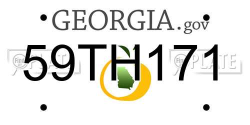 59TH171 Georgia License Plate