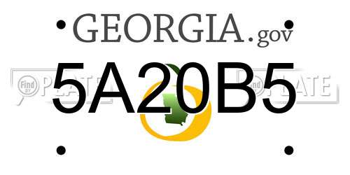 5A20B5 Georgia License Plate