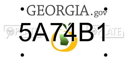5A74B1 Georgia License Plate