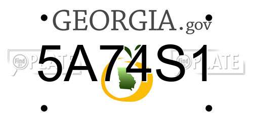 5A74S1 Georgia License Plate