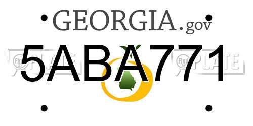 5ABA771 Georgia License Plate