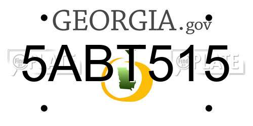 5ABT515 Georgia License Plate