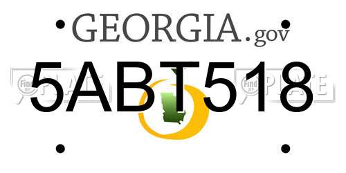 5ABT518 Georgia License Plate