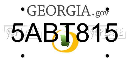 5ABT815 Georgia License Plate