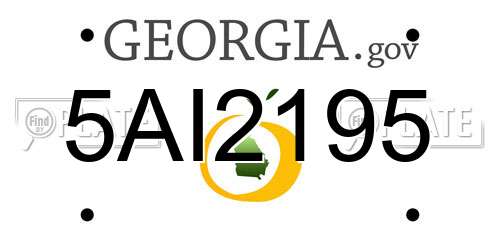 5AI2195 Georgia License Plate