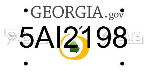 5AI2198 Georgia License Plate