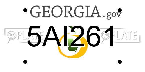 5AI261 Georgia License Plate