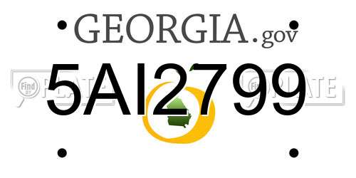 5AI2799 Georgia License Plate