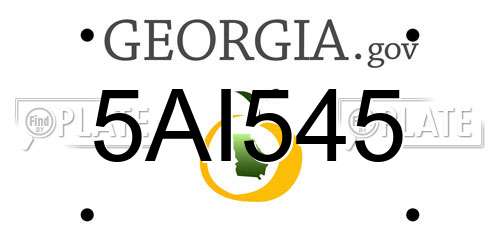 5AI545 Georgia License Plate
