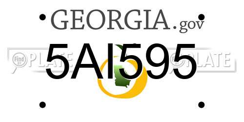 5AI595 Georgia License Plate