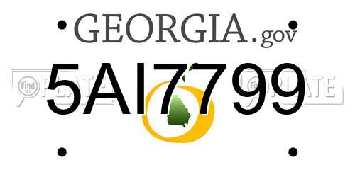 5AI7799 Georgia License Plate