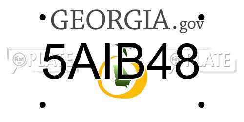 5AIB48 Georgia License Plate