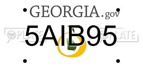 5AIB95 Georgia License Plate