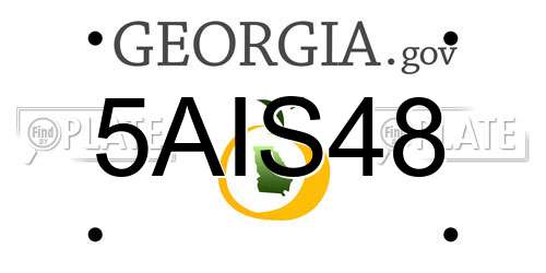 5AIS48 Georgia License Plate