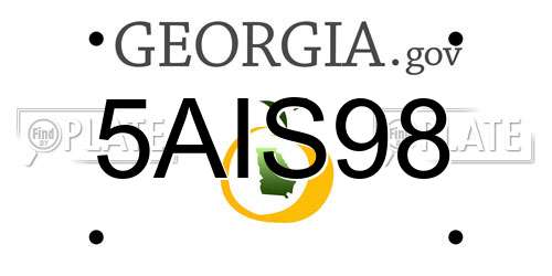 5AIS98 Georgia License Plate