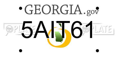 5AIT61 Georgia License Plate