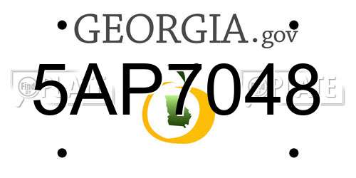 5AP7048 Georgia License Plate