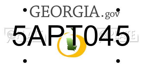5APT045 Georgia License Plate