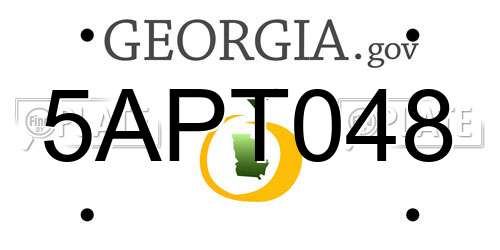 5APT048 Georgia License Plate