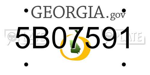 5B07591 Georgia License Plate