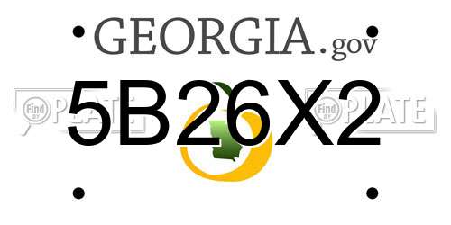 5B26X2 Georgia License Plate