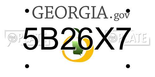 5B26X7 Georgia License Plate