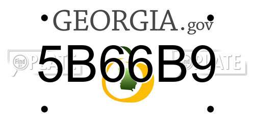 5B66B9 Georgia License Plate