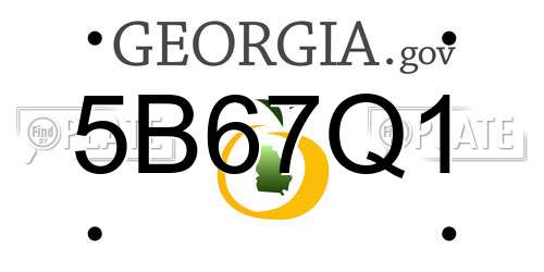 5B67Q1 Georgia License Plate