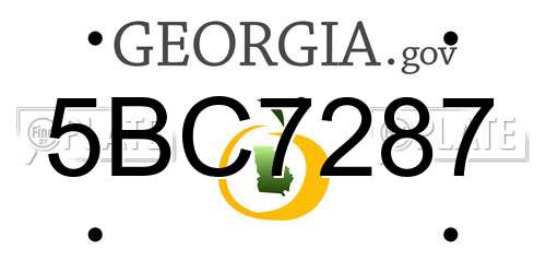 5BC7287 Georgia License Plate