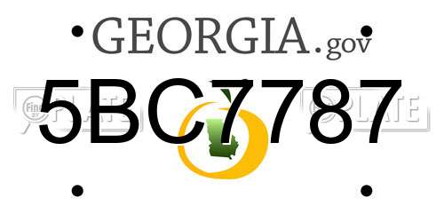 5BC7787 Georgia License Plate