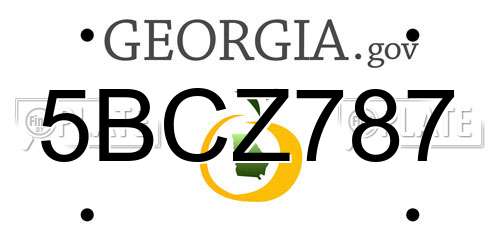 5BCZ787 Georgia License Plate