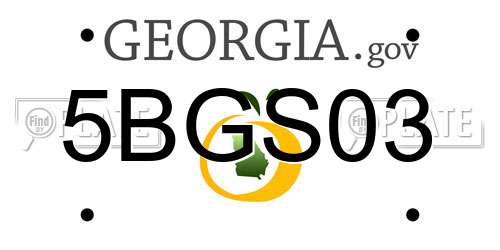 5BGS03 Georgia License Plate