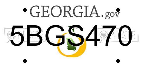 5BGS470 Georgia License Plate
